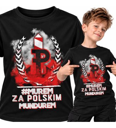 Koszulka dziecięca Patriotyczna   MUREM ZA POLSKIM MUNDUREM 3